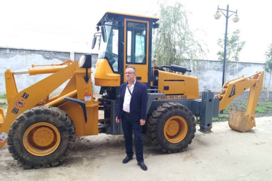 Polish Customer At Work Site With HW Backhoe Loaders