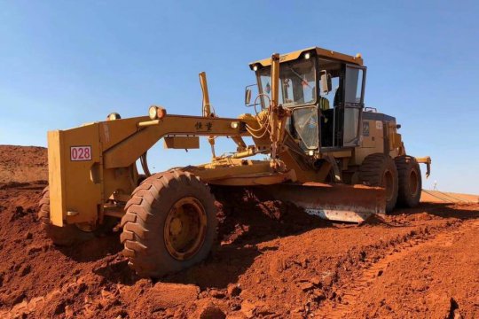 HW Motor Grader In Uzbekistan Working Site